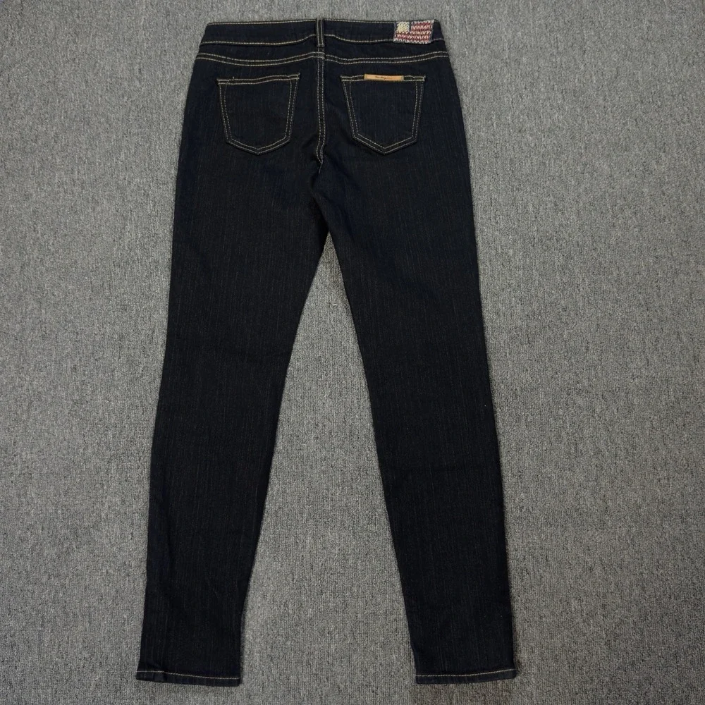True Religion‎ Women's Jeans Halle Phantom Black USA Flag Skinny Size 28